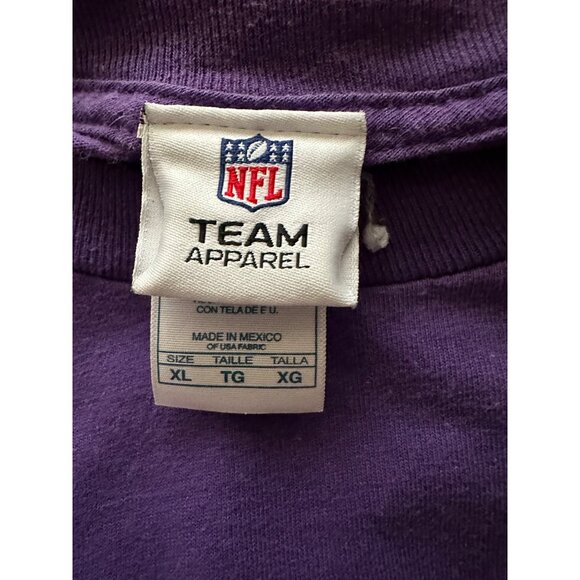 NFL Team Apparel Vikings Adrian Peterson Men's XL Purple Long Sleeve T-Shirt Tee - Picture 4 of 10
